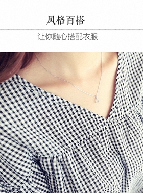 美国许愿骨项链女s925纯银镀18K黄金如愿骨锁骨链ins网红简约气质