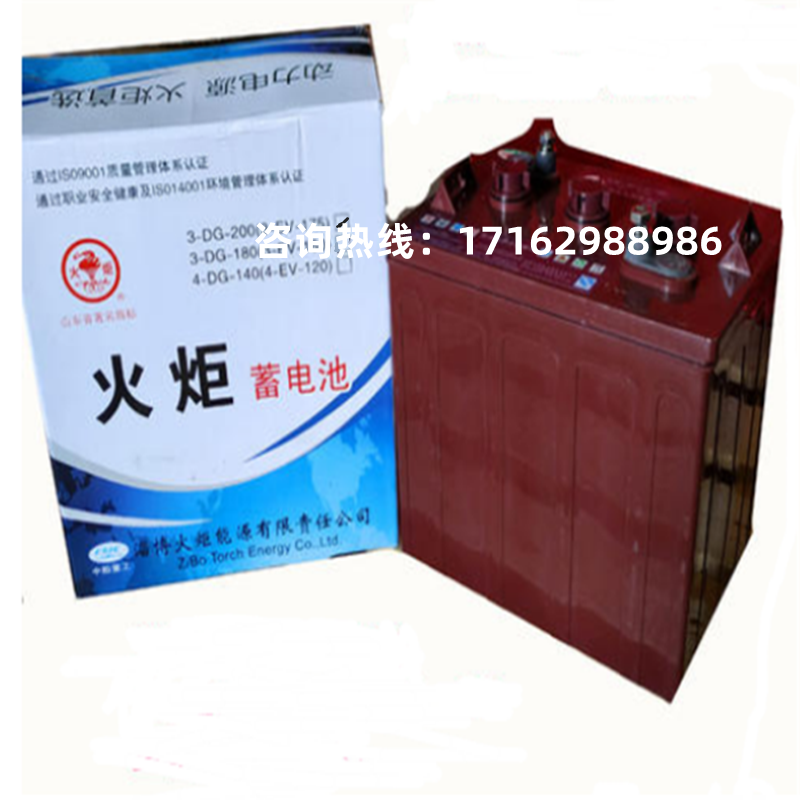 淄博火炬电池3-DG-200 电动车电瓶6V230AH益高观光车 巡逻车 叉车 - 图3