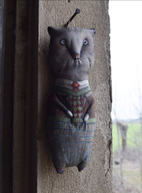 亚麻布摆件装饰艺术风格手工手绘