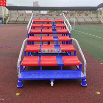 Direct sales telescopic mobile 18 seat end Referee Bench Chronodesk Spectators Mat Gymnasium Basketball Football Outdoor Chair