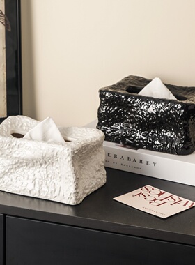 心动！石纹设计感陶瓷纸巾盒