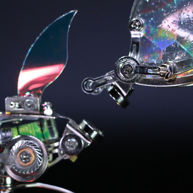 机械党蝶翼飞鱼金属拼装模型潮玩国创机甲DIY节日礼品男潮流积木,淘宝优惠券,粉丝福利购,淘宝优惠卷