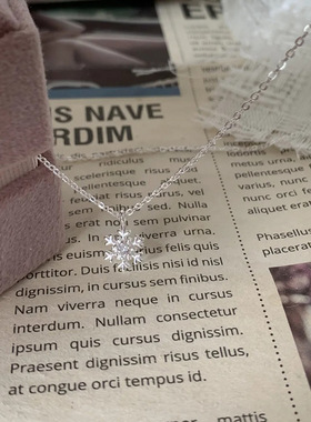 锆石雪花项链女简约小众ins设计