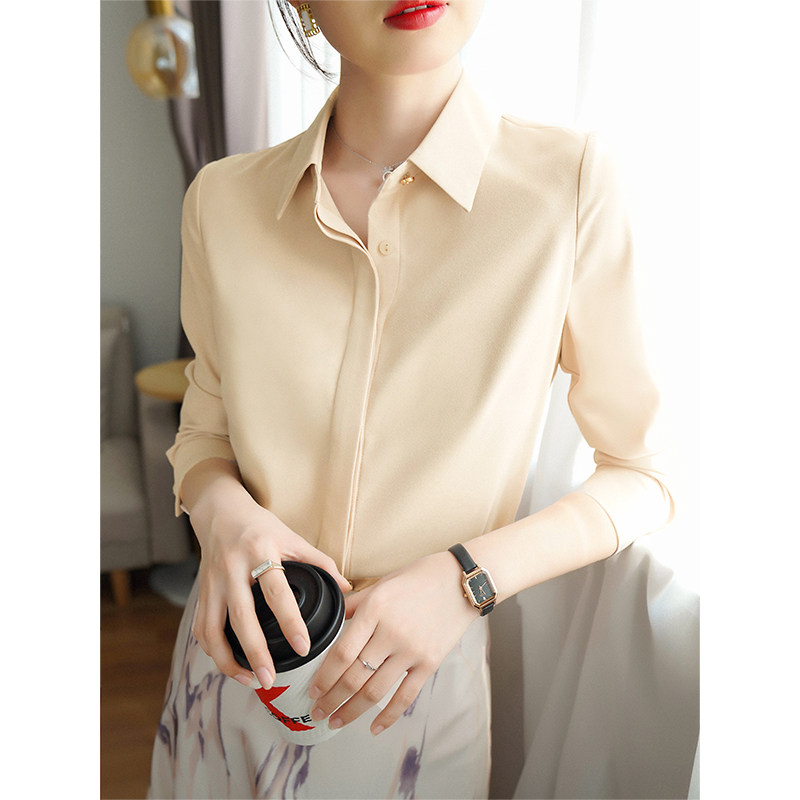 高级感轻奢雪纺衬衫女秋季长袖上衣 缪语女装衬衫