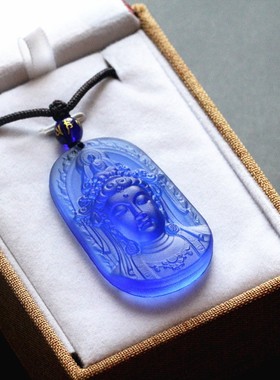 2026琉璃佛像佛牌观音男女毛衣链佩戴琉璃菩萨法会结缘观音大士吊