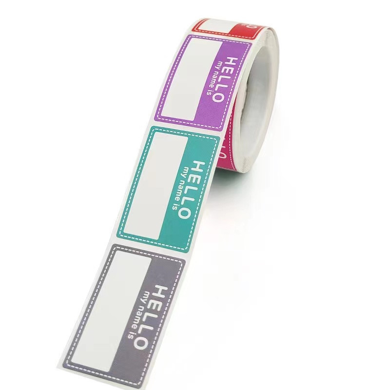 英语手写姓名可贴衣服学生中文名字贴小号大号彩色贴纸不干胶标签 - 图1