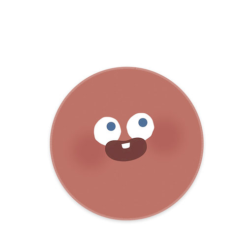 极简ins风表情包鼠标垫圆形小号加厚办公护腕垫女生防滑桌面软垫 - 图3