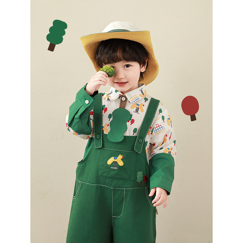 幼悠 男童撞色插肩袖t恤简约翻领衬衫2025早春新套装童玩天地系列,淘宝优惠券,粉丝福利购,淘宝优惠卷