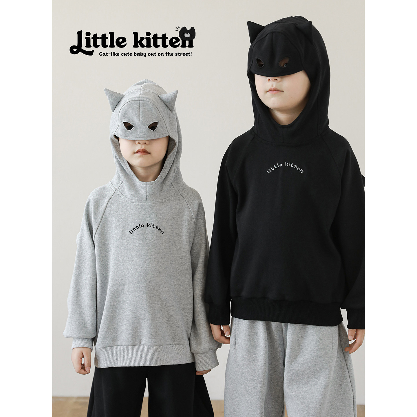 幼悠男童2025秋季新款小怪兽连帽卫衣厚实保暖束脚裤儿童运动套装,淘宝优惠券,粉丝福利购,淘宝优惠卷