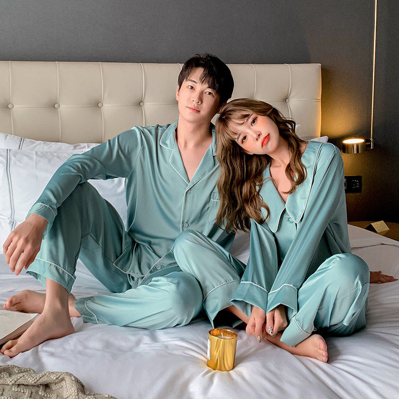 2020新款冰丝长袖两件套春秋睡衣 哲洛派睡衣/家居服套装