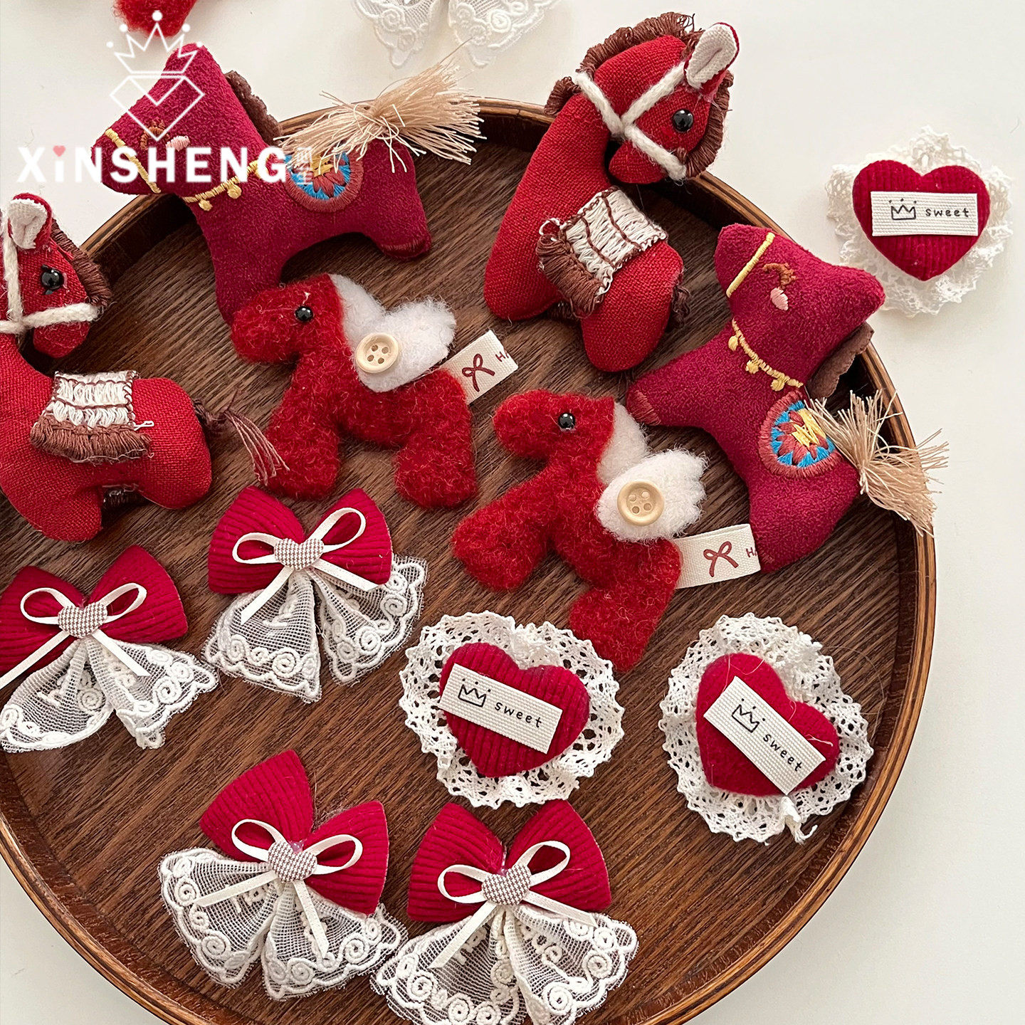 【2026马年】芯苼 新年布艺布贴装饰挂件礼物配饰花艺手工diy材料,淘宝优惠券,粉丝福利购,淘宝优惠卷