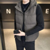 Duck down vest men's warm down jacket 2026 autumn and winter new hooded Korean style trendy outer vest vest