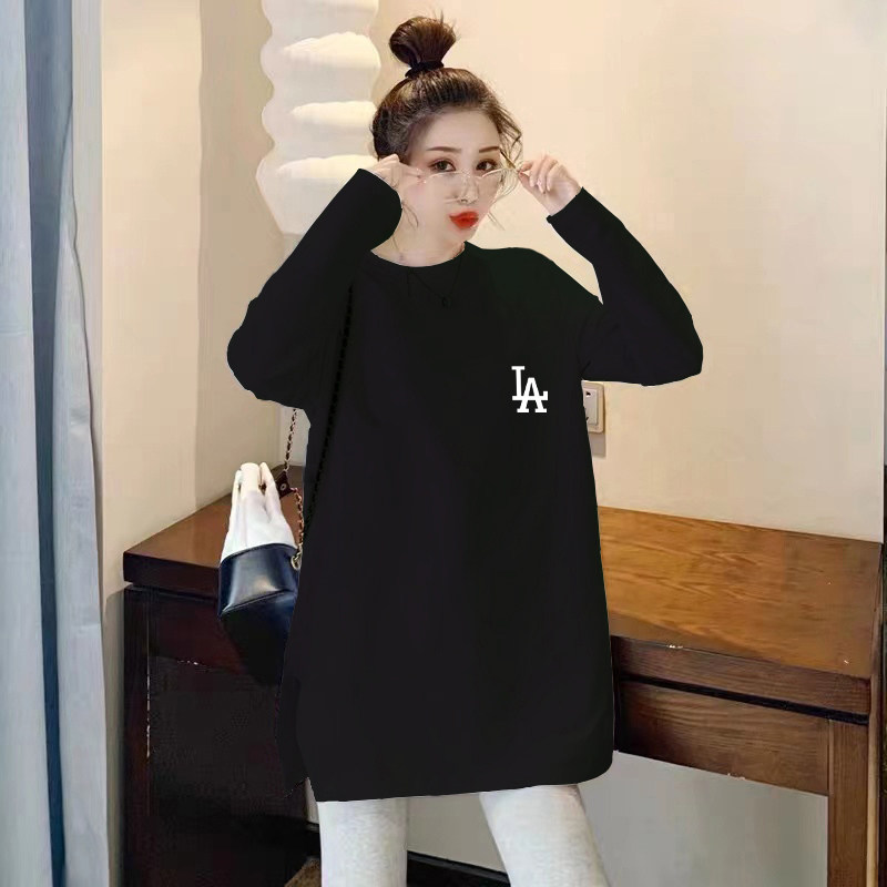 韩国纯棉长袖t恤开叉2022打底衫 haadidT恤