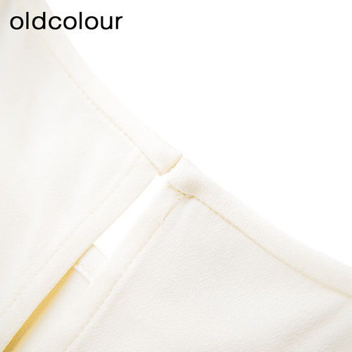 oldcolour欧珂夏季纯色简约休闲百搭通勤短袖套头衫女BR280126A1 - 图3