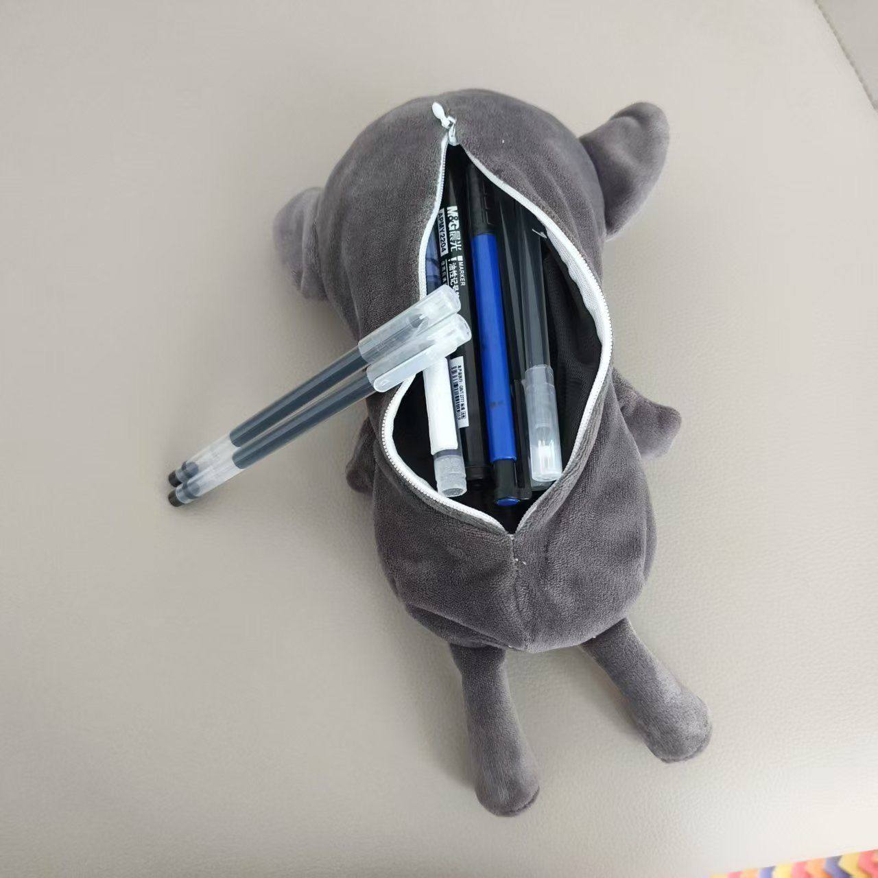 吉娃娃笔袋搞怪创意沙雕大容量学生桌面整理小众文具收纳袋笔盒,淘宝优惠券,粉丝福利购,淘宝优惠卷