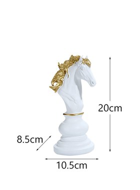 新款北欧国际象棋摆件q装饰黑色白色棋子家居橱窗装饰品树脂工艺