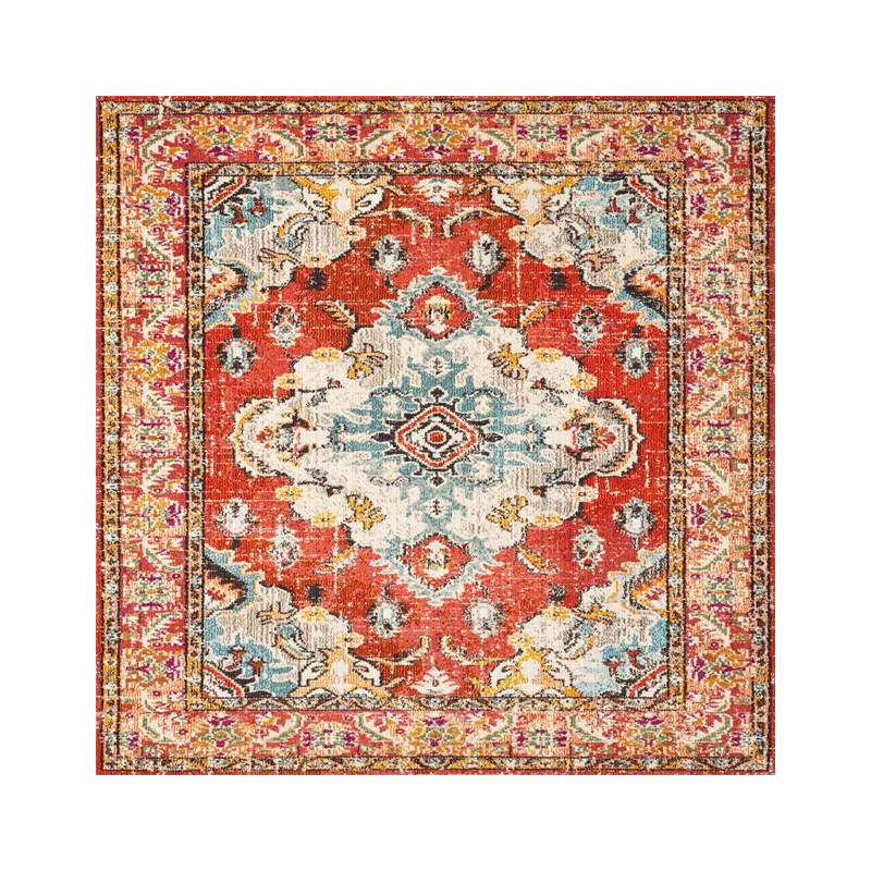 Square rug moroccan ethnic bedroom study