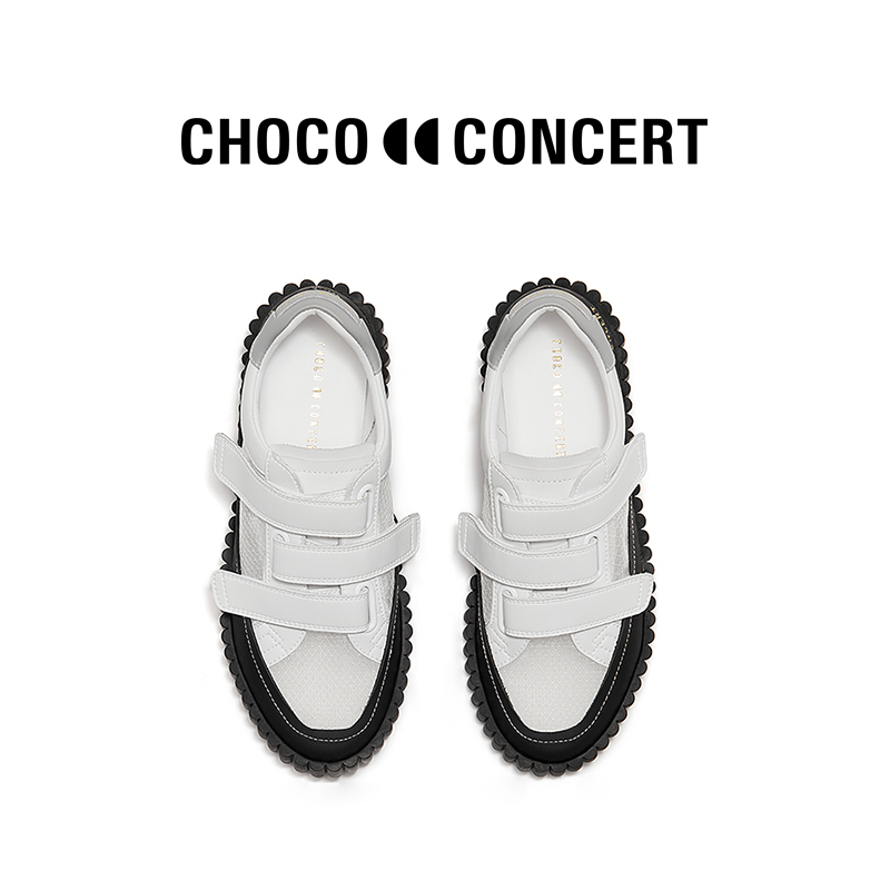 CHOCO CONCERT设计鞋履丨魔术贴网纱板鞋夏季透气低帮鞋男女同款-图2