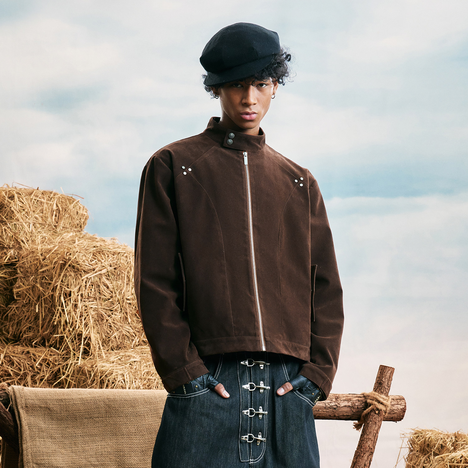 WAITINGWAVE复古麂皮绒夹克男哈灵顿潮牌休闲立领工装外套女,淘宝优惠券,粉丝福利购,淘宝优惠卷