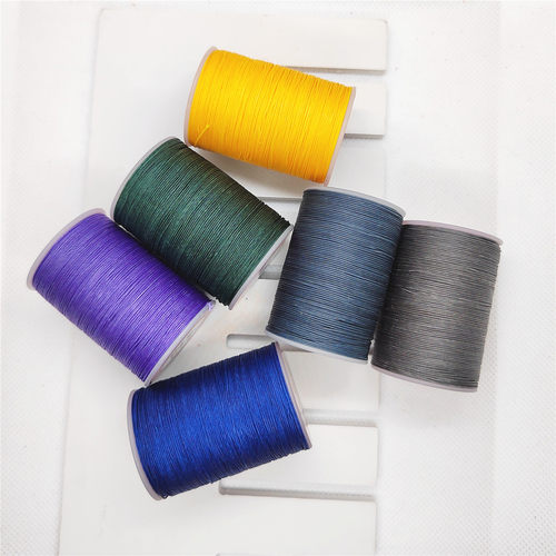 宇乐牌0.5mm手缝涤纶圆蜡线 手工diy皮具高品质包芯线120米 - 图0