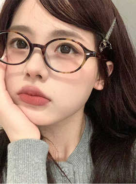 显脸小神器玳瑁色眼镜装饰文艺