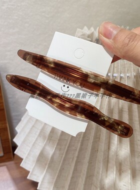 包邮~两件套不规则醋酸弹簧夹长款日系可爱半扎发低马尾夹子气质