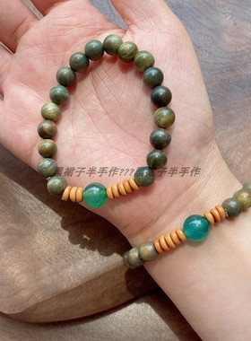 新中式国风木珠天然石手串