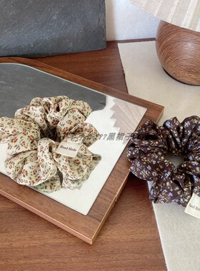 今年蛮火的小碎花布料韩里韩气的小肠圈质感发圈基础百搭不缠发