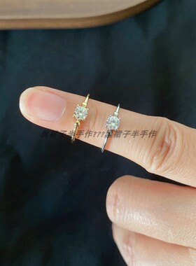 关节戒、尾戒、脚戒铜材质！锆石！基础款开口可轻微调节质感好