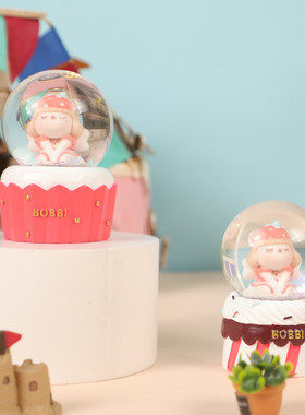 少女心水晶球卡通带灯房间装饰品