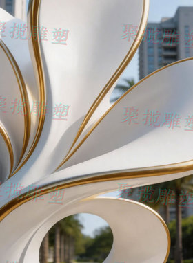 不锈钢景观异形花朵雕塑定制金属建筑公园铁艺园林景观小品装置