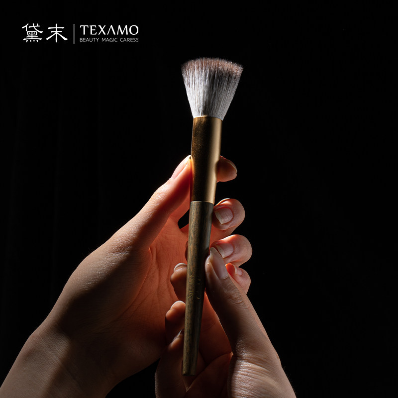 texamo /黛末扶桑平头点彩腮红刷 texamo黛末化妆刷