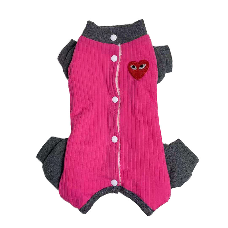 狗衣服冬款棉包肚撞色纯棉弹力四脚衣加绒加厚泰迪比熊博美小鹿猫,淘宝优惠券,粉丝福利购,淘宝优惠卷