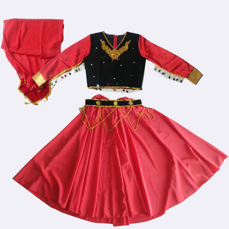 新疆维吾尔族大摆裙女成人舞蹈服 慕希芙民族服装/舞台装