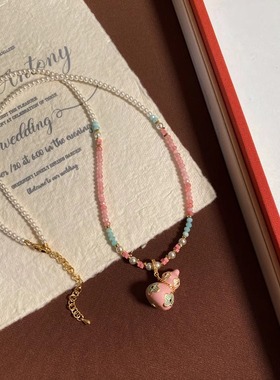 四叶草滴油葫芦国风串珠长款项链