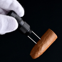 Cigar Drill Through Needle Stainless Steel Cigar Drilling Machine Three-in-one Body Portable Gift Box Dress