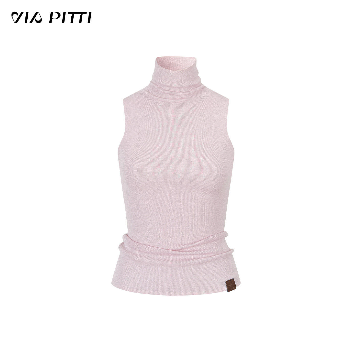 VIAPITTI设计感百搭高领无袖针织衫背心女装秋冬修身含桑蚕丝上衣,淘宝优惠券,粉丝福利购,淘宝优惠卷