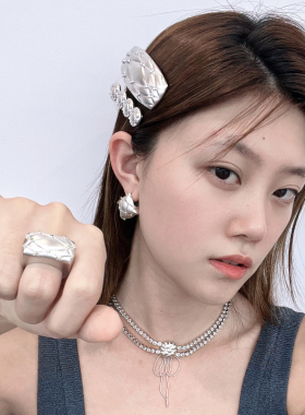 lost in echo2024夏季枕头系列小众发夹耳环方形锆石戒合集