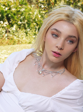 My Rosebar官方原创设计小众高级感Keen精致流苏水晶珍珠项链吊坠