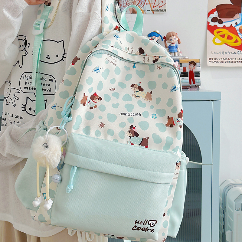 书包女生小学生小众高颜值可爱腊肠狗双肩包初中生轻便旅行背包 - 图3