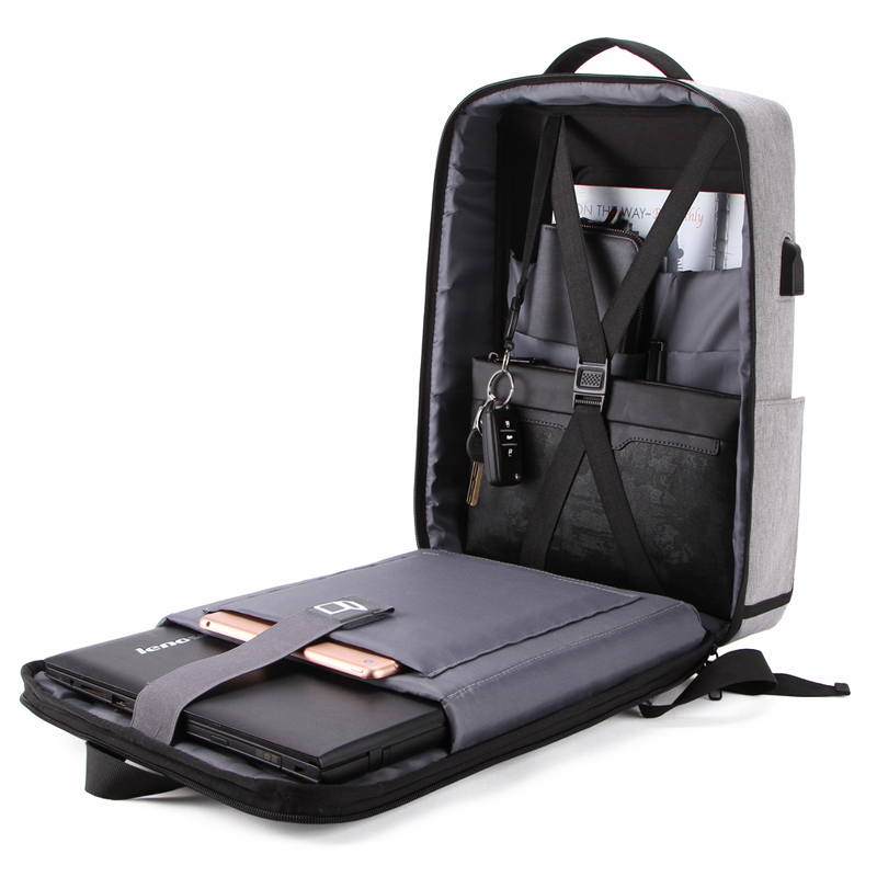 硬壳男商务15.6寸笔记本苹果双肩包 仟仁狮双肩背包