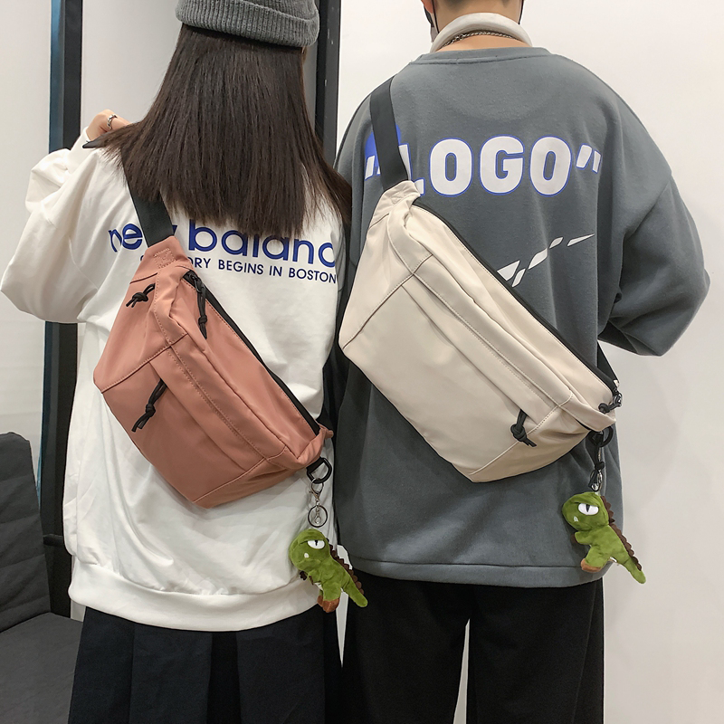 潮牌日系ins男生休闲腰包斜挎包 仟仁狮男士包袋