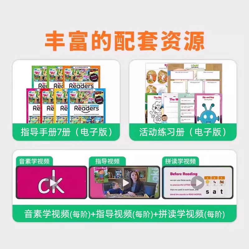 盖世童书 Booklife Readers英语自然拼读解码书 点读版 英语教材绘本0-3岁分级阅读图书 少儿英文学习支持小怪兽5G点读笔点读,淘宝优惠券,粉丝福利购,淘宝优惠卷