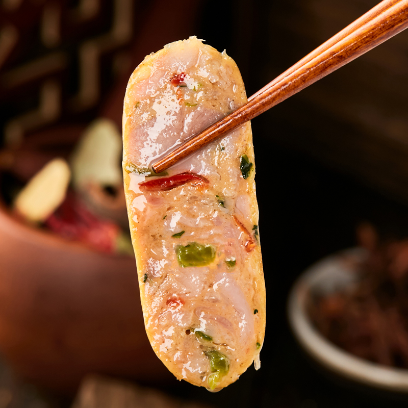 百鲜生双椒贡肠烤肠2袋/4袋鲜椒肉肠地道肠微辣烤肠 - 图1