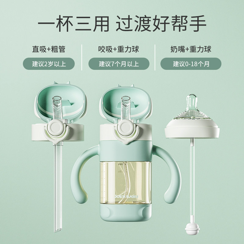 小袋鼠巴布ppsu宝宝学饮杯喝奶水杯 小袋鼠巴布水杯