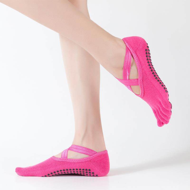 新款直销新款运动瑜伽袜棉韩版室内地板襪交叉带露背透气芭蕾舞蹈,淘宝优惠券,粉丝福利购,淘宝优惠卷