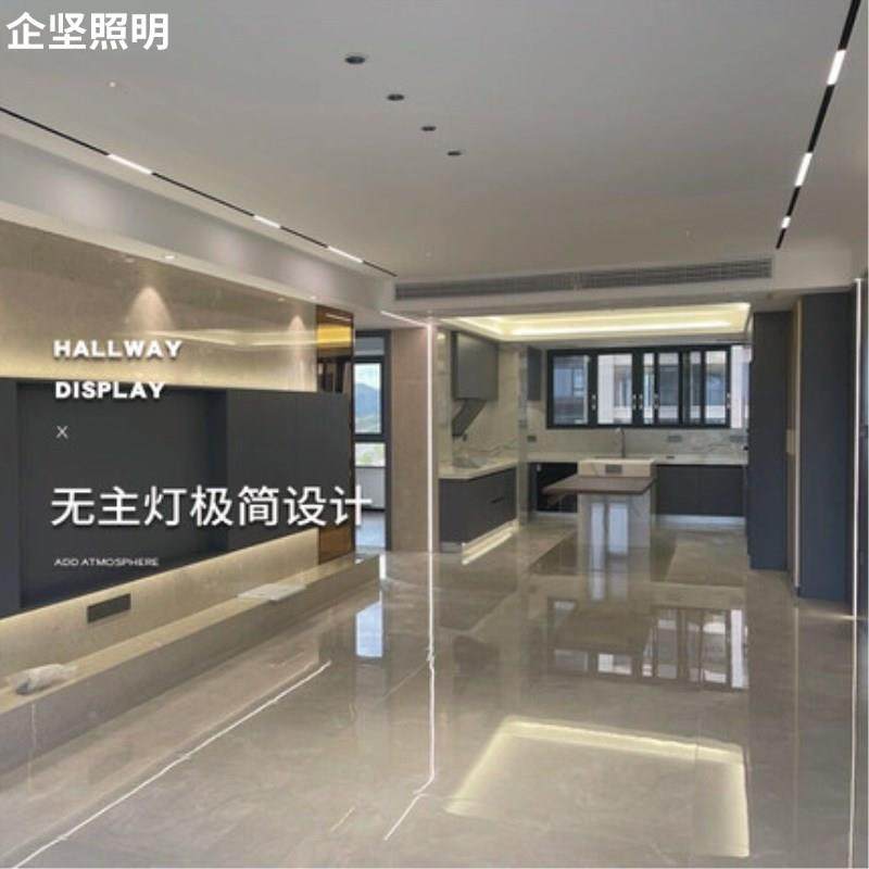 新款直销磁吸轨道灯嵌入式无边框暗装磁吸线条灯射灯客厅家用无主,淘宝优惠券,粉丝福利购,淘宝优惠卷