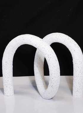 新款直销工厂直营 现代简约树脂抽象结绳摆件工艺品 客厅茶几桌面