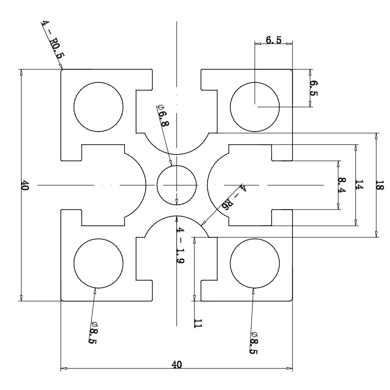 DIY鱼缸方管型材工业铝型材铝合金铝铝板铝加工国标铝型材4040GF-图0