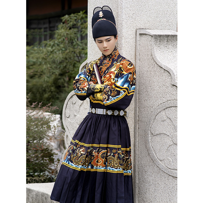 【现货】布许原创男装树皮纱飞鱼汉服 布许汉服